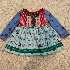 Matilda Jane, Christmas print. Long sleeve top. 3-6 month